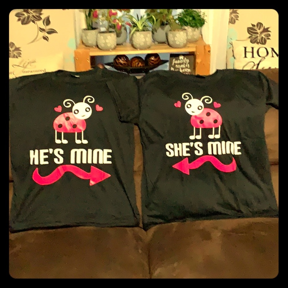 Couples matching shirts